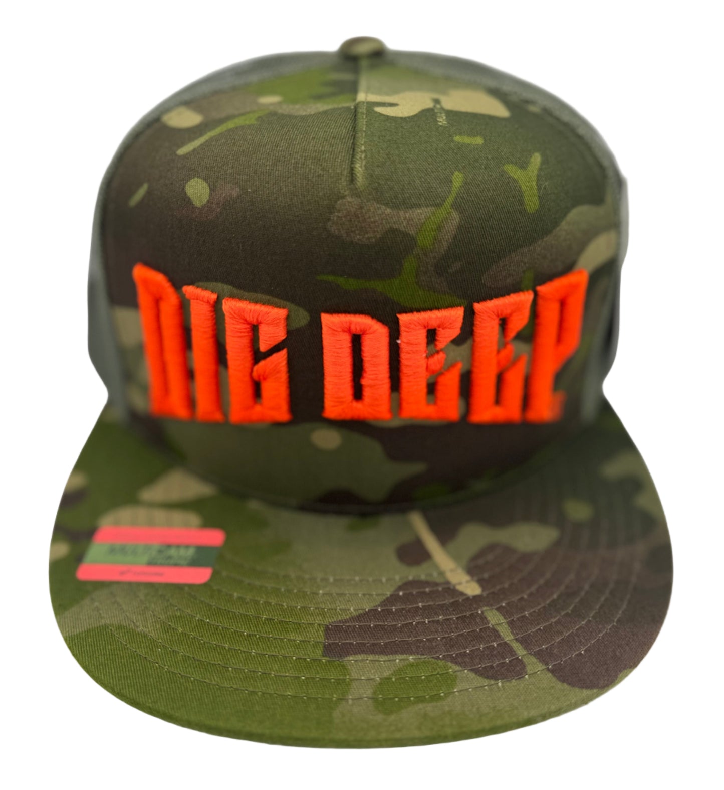 SNAPBACK-CAMO WITH ORANGE
