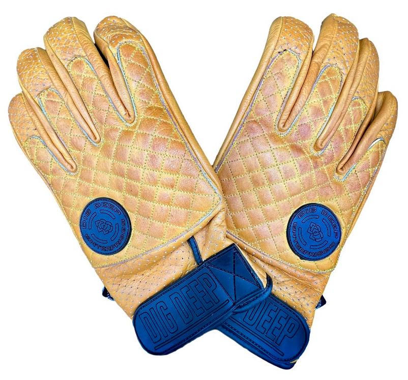 V-2 LEATHER GLOVES-TAN