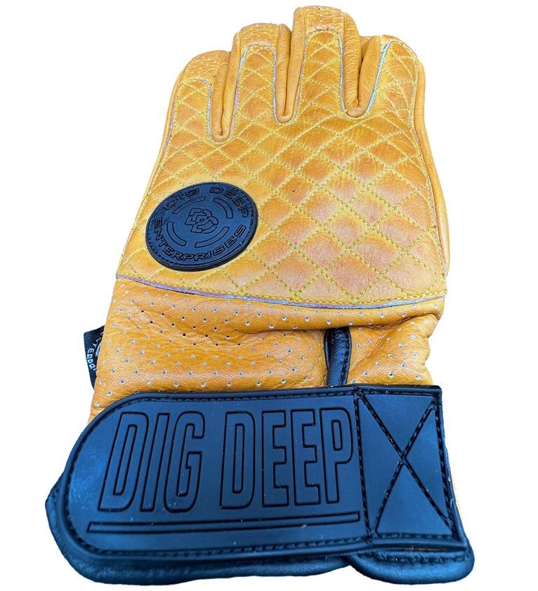 V-2 LEATHER GLOVES-TAN