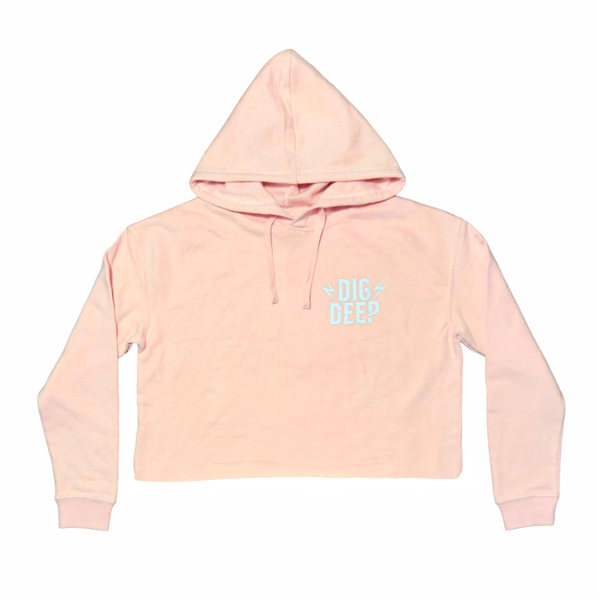 BOLT CROP HOODIE-PINK