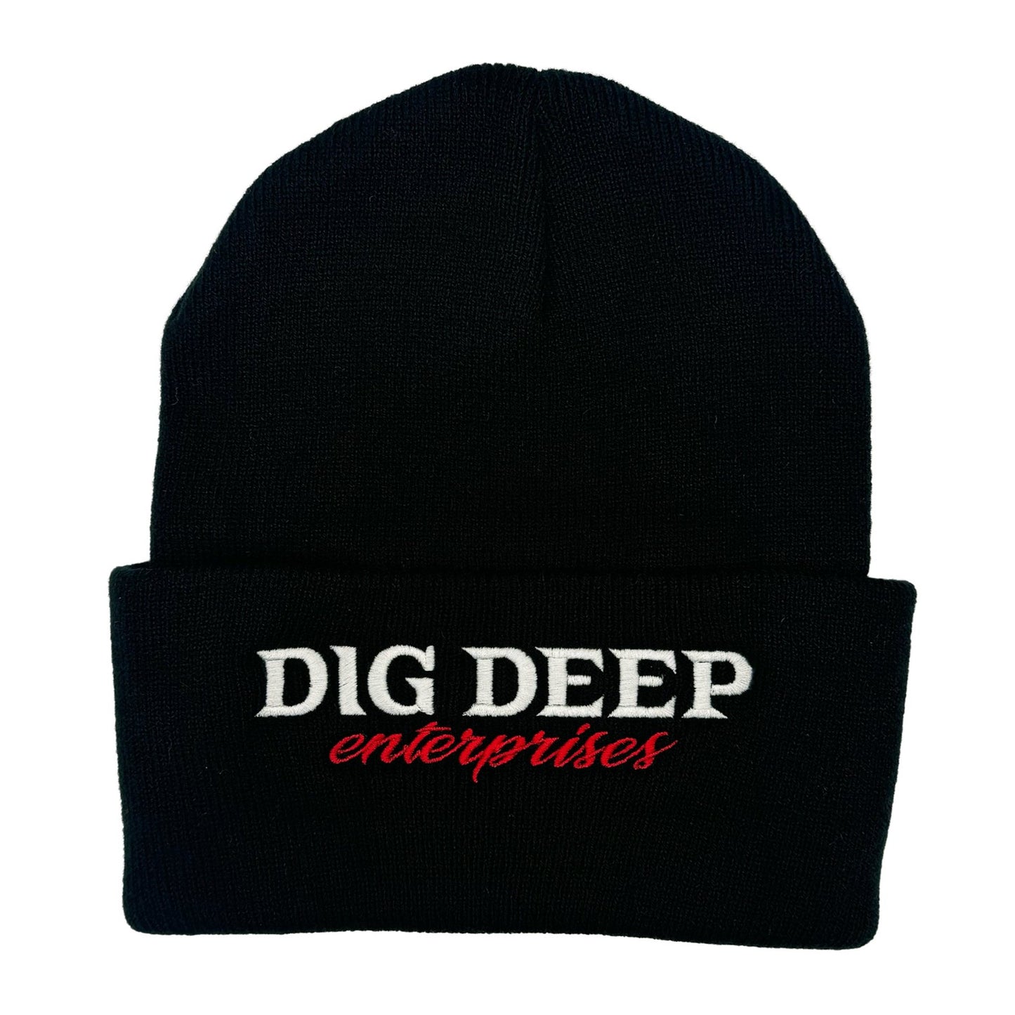 BEANIE - BLACK WITH RED
