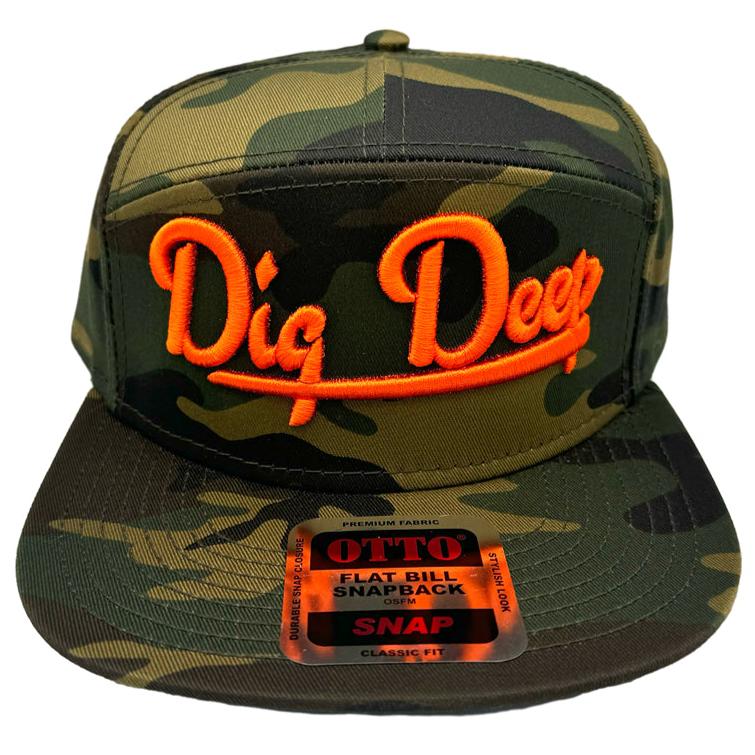 SNAPBACK-CAMO WITH ORANGE