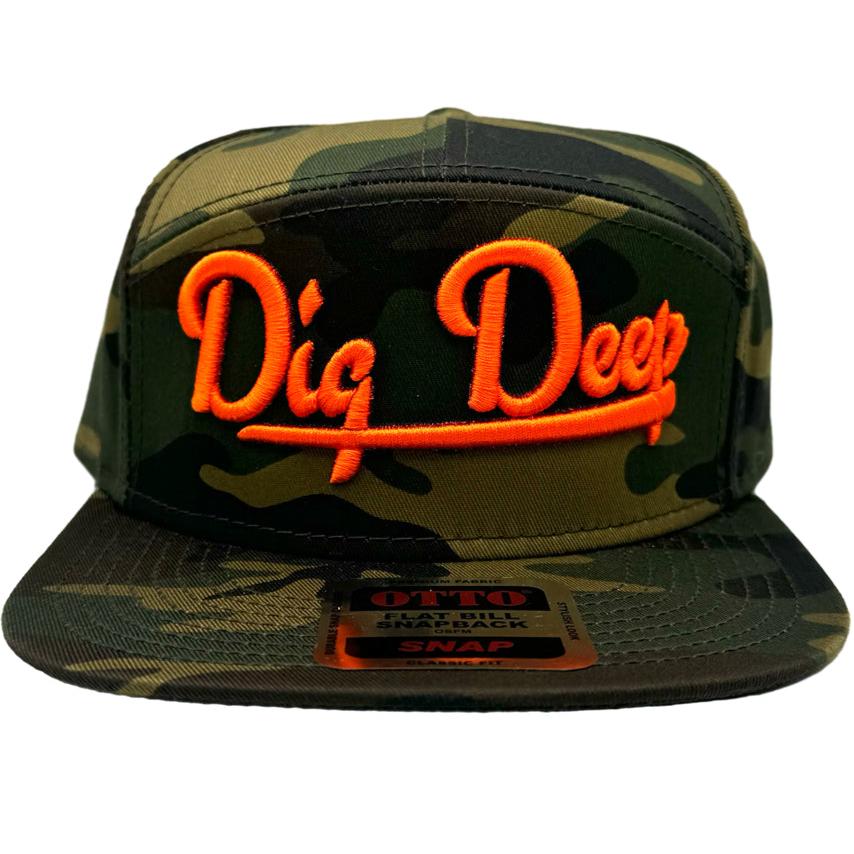 SNAPBACK-CAMO WITH ORANGE