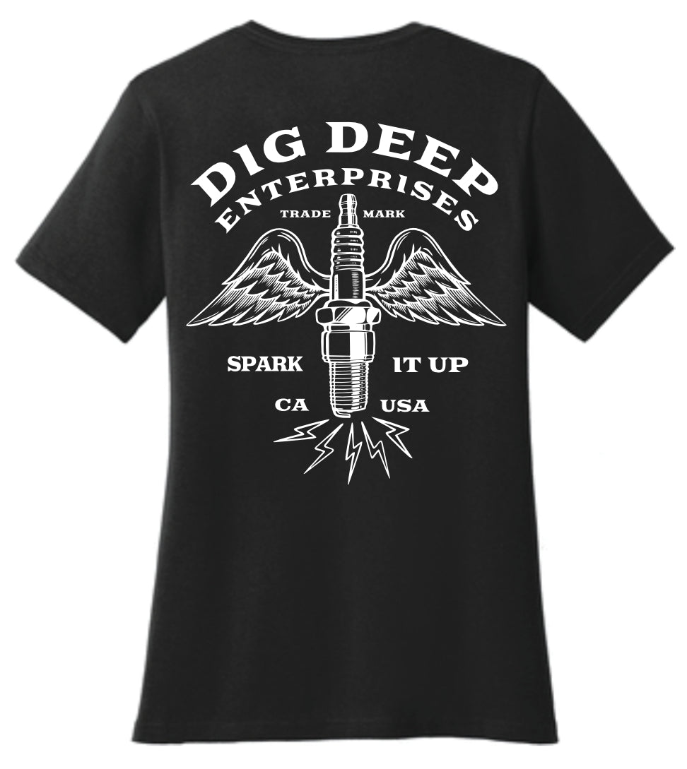 SPARK IT UP WOMEN'S TEE - BLACK