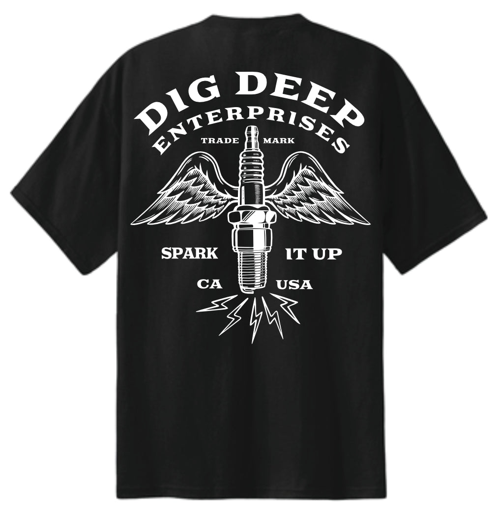 SPARK IT UP TEE - BLACK