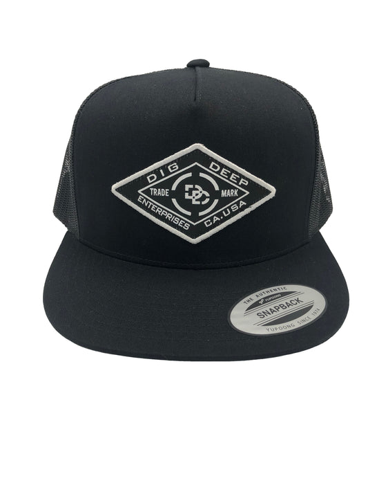DIAMOND CUT MESH SNAPBACK - BLACK