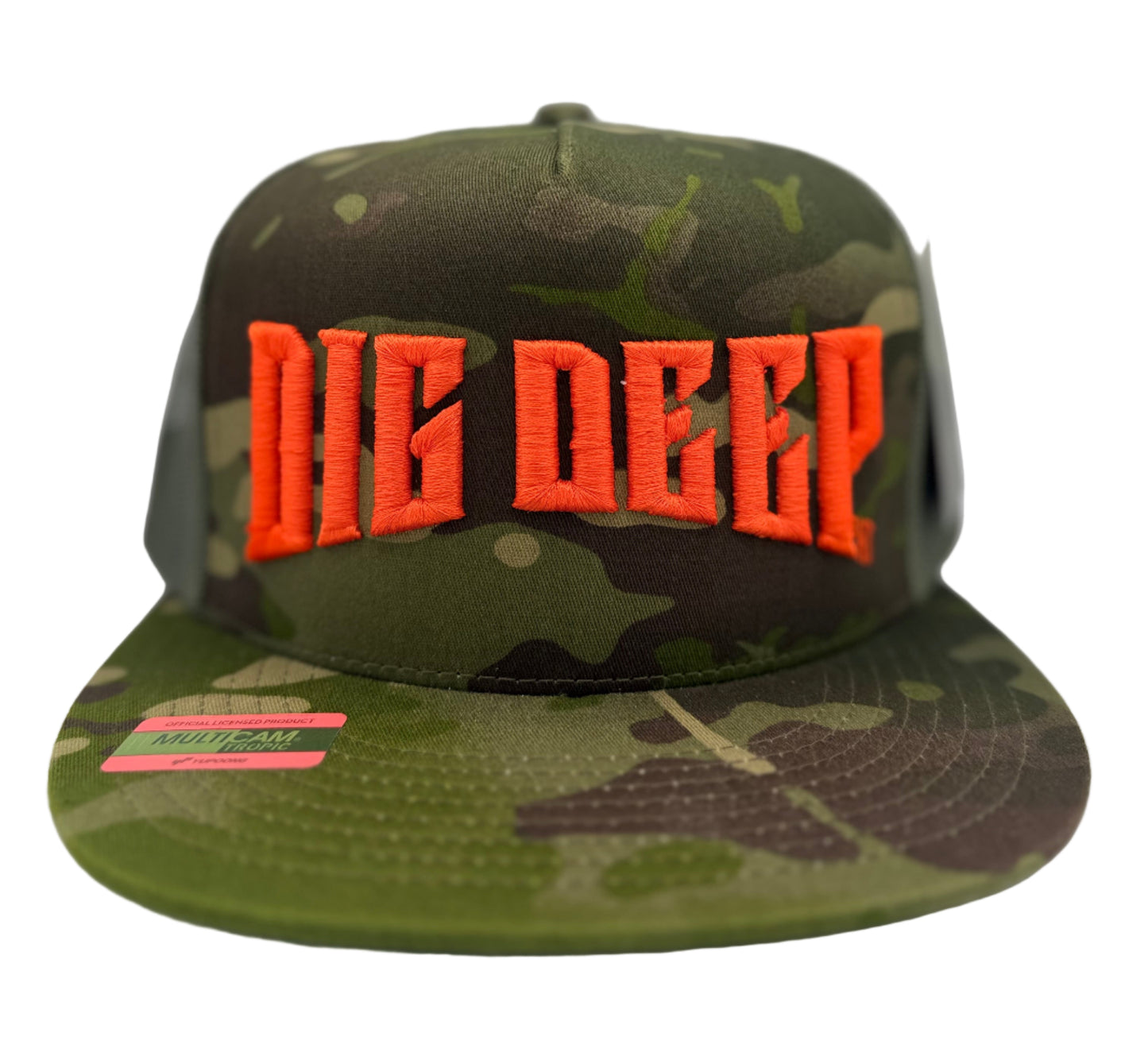 SNAPBACK-CAMO WITH ORANGE
