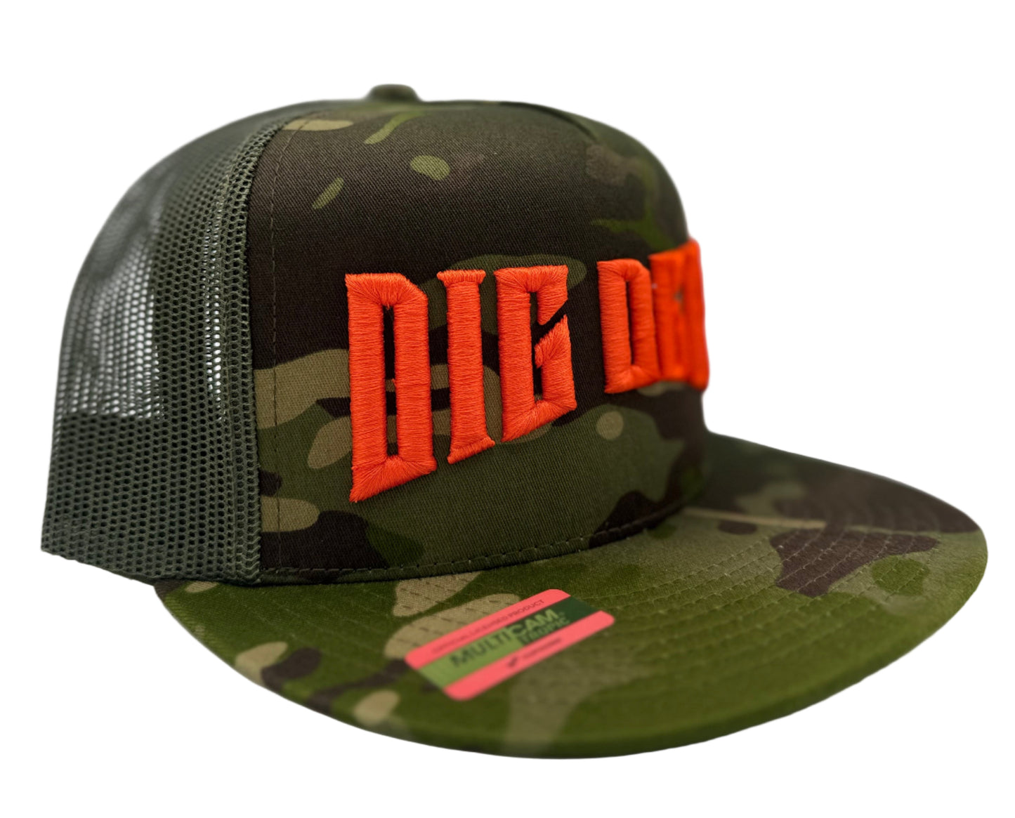 SNAPBACK-CAMO WITH ORANGE