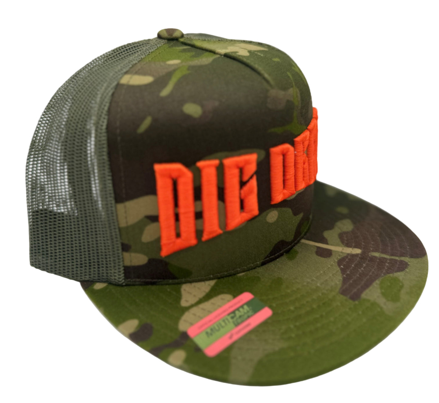SNAPBACK-CAMO WITH ORANGE