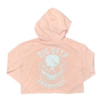 BOLT CROP HOODIE-PINK