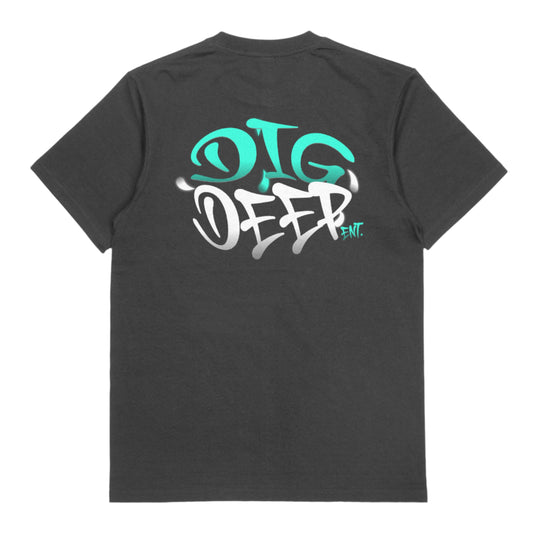 GRAFFITI HEAVYWEIGHT TEE - CHARCOAL GRAY