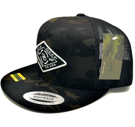 DIAMOND CUT SNAPBACK - BLACK CAMO